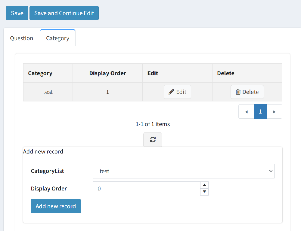 Adding FAQ Category